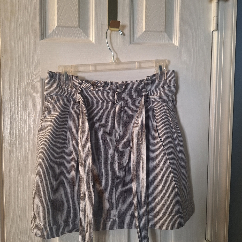 Loft Striped Grey Skirt**